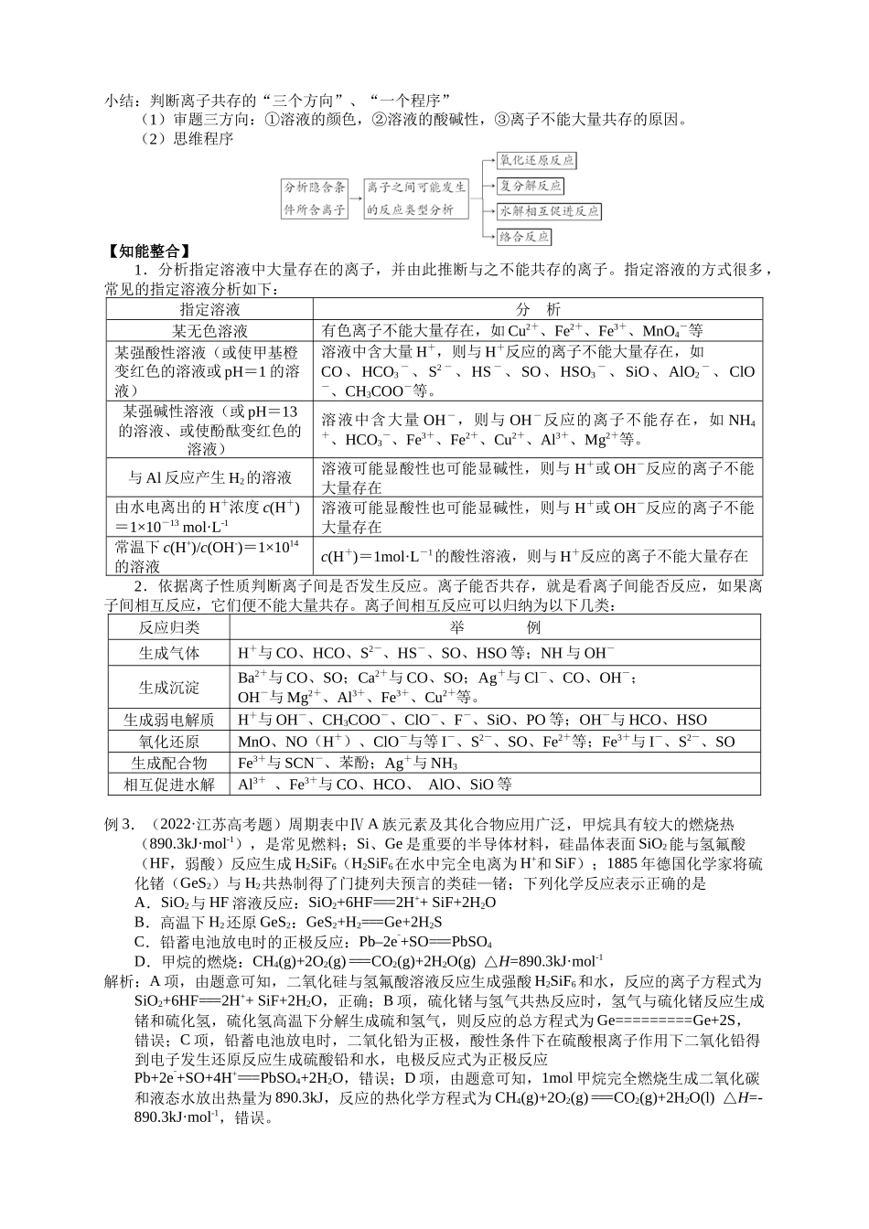 2025届高三化学一轮专题复习讲义（02）-专题一第二讲 离子反应.docx_第2页