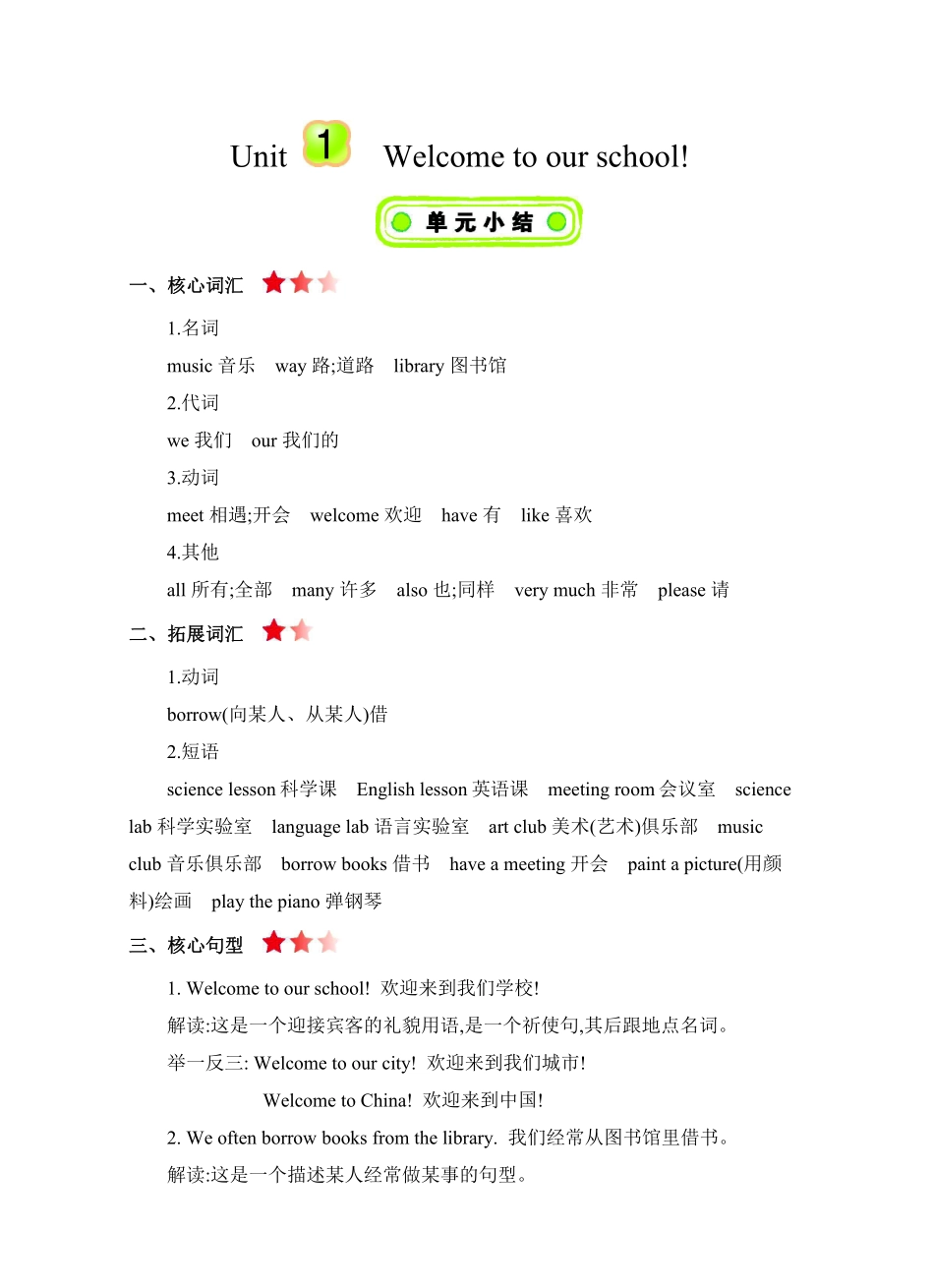 五年级下册英语人教精通版知识要点汇总.pdf_第1页