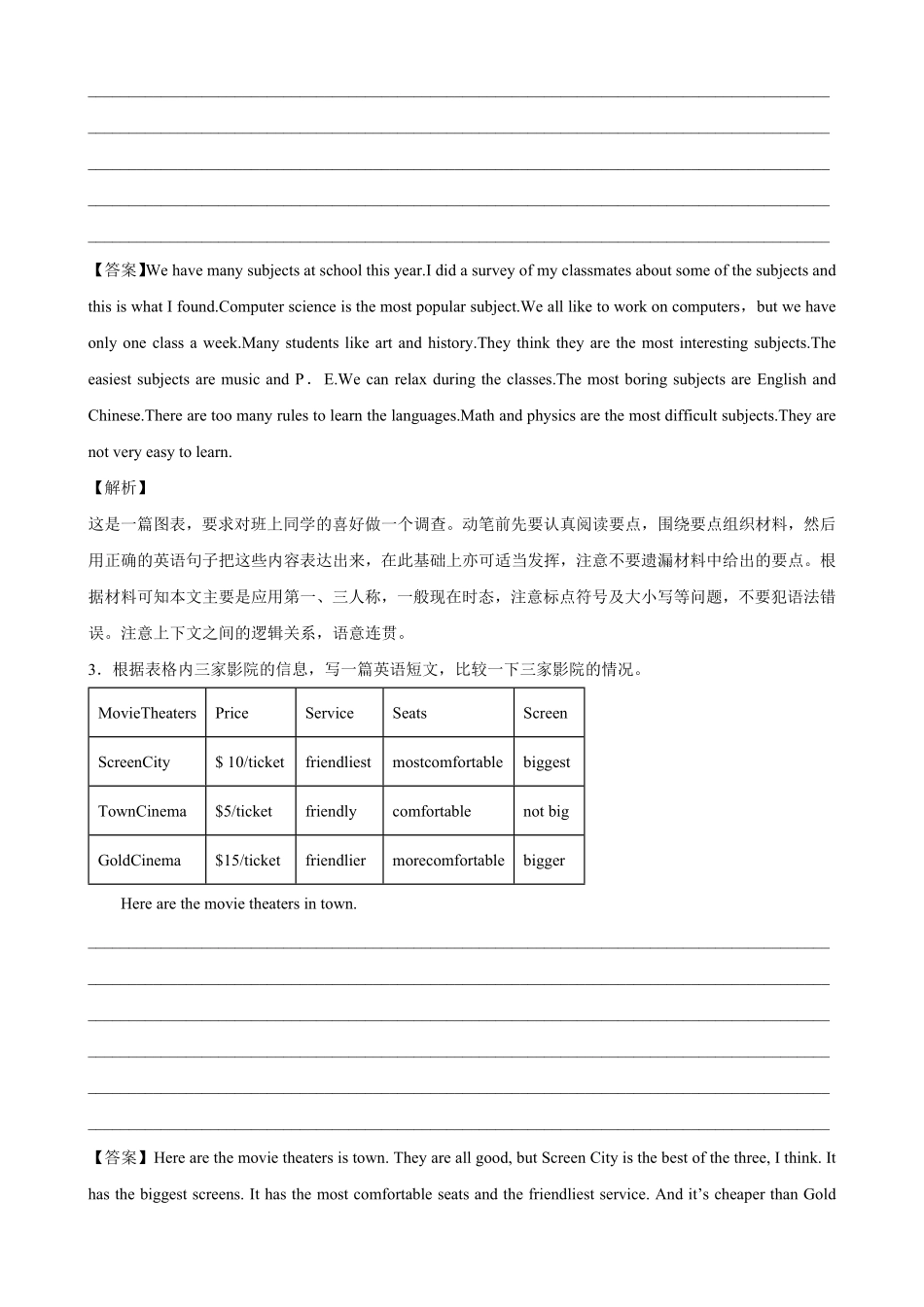 Unit4单元话题满分范文必背八年级英语上册单元重难点易错题精练人教版含答案.pdf_第2页