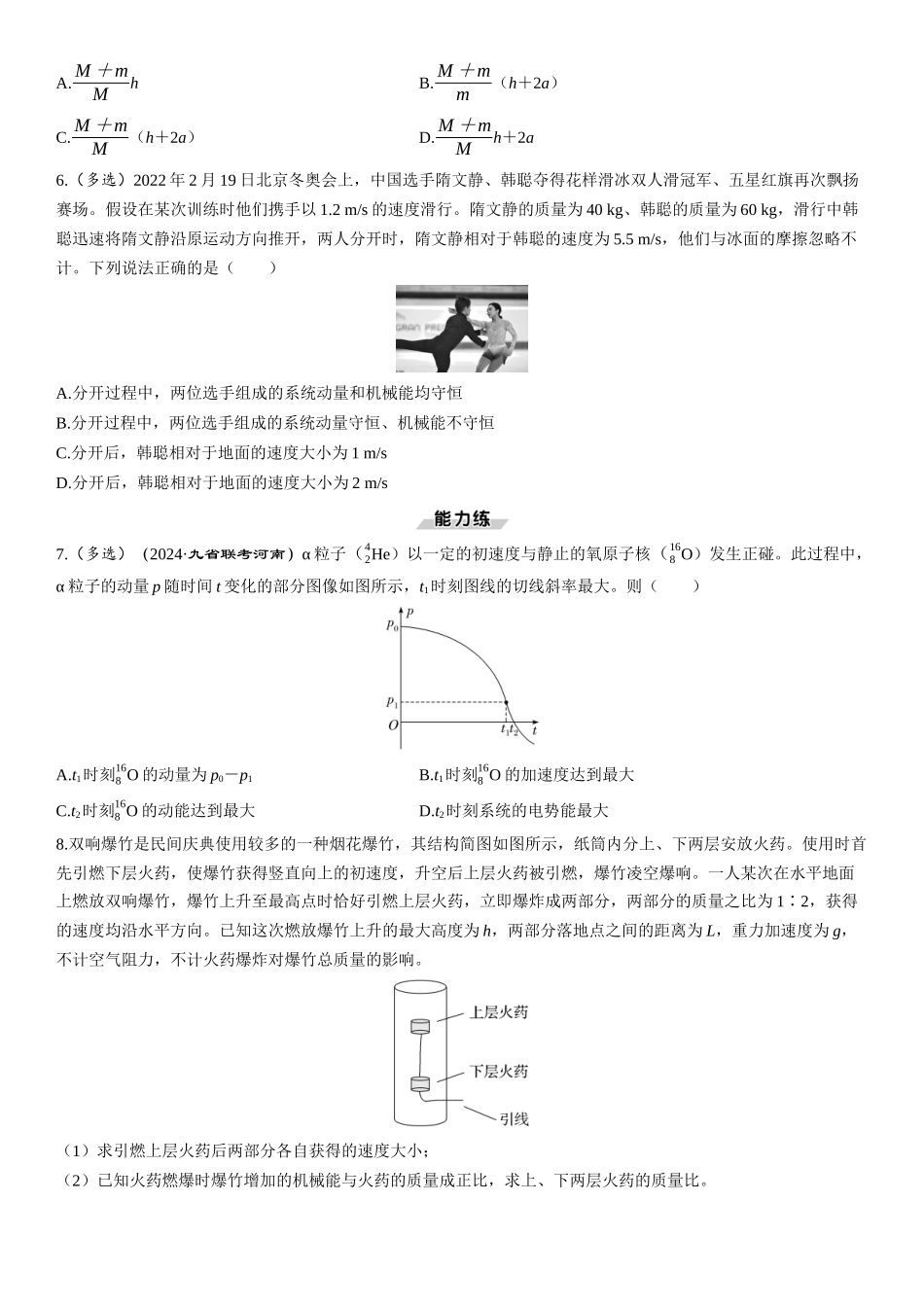 第36课时　动量守恒定律-2025版三维设计一轮高中总复习物理（通用版）.docx_第2页
