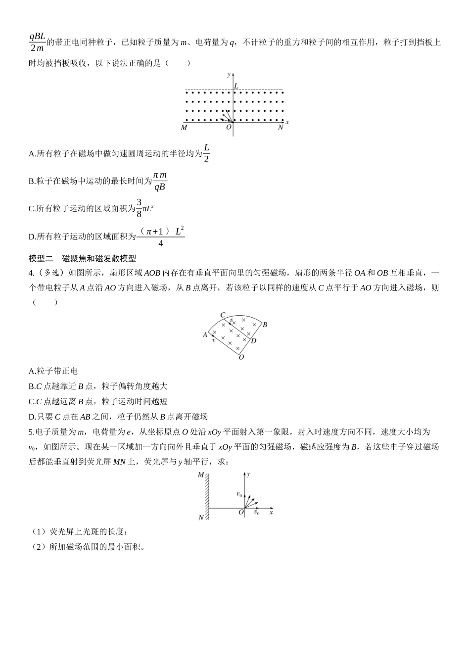 第58课时　磁场中的动态圆模型-2025版三维设计一轮高中总复习物理（通用版）.docx_第2页