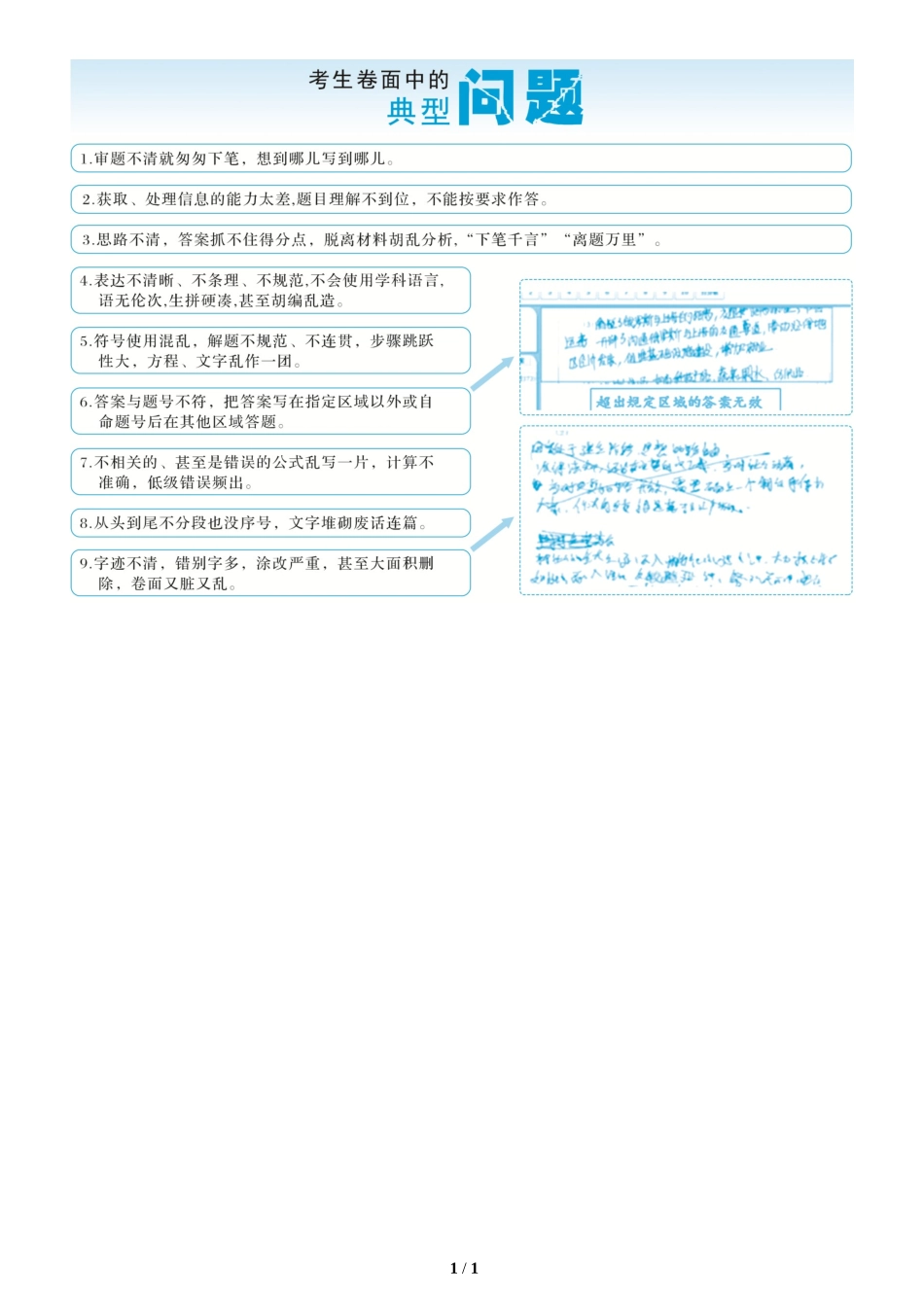 考生卷面中的典型问题-2025版三维设计二轮复习高考物理.docx_第1页
