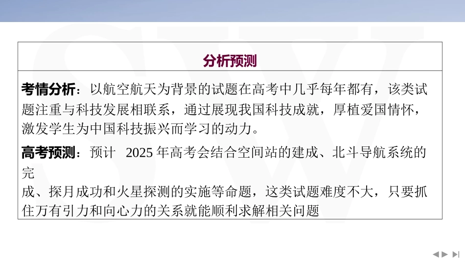 情境2  航天工程类情境-2025版三维设计二轮复习高考物理.pptx_第3页