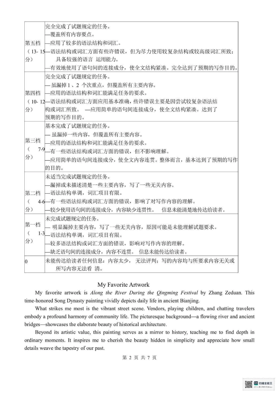 温州市环大罗山联盟2024-2025高二下期末-英语答案.pdf_第2页