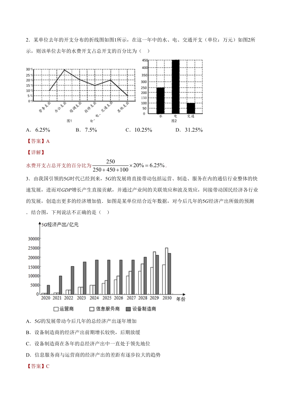 高中试卷-9.2.1 总体取值规律的分析(含答案).pdf_第2页