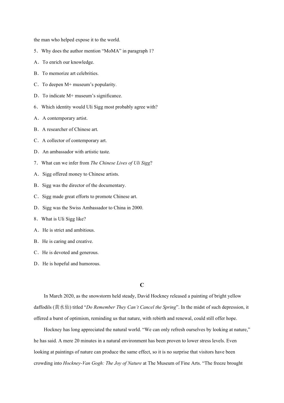 选择性必修三Unit1选拔卷【单元测试】高一英语尖子生选拔卷人教版2019选择性必修三考试版含答案.pdf_第3页
