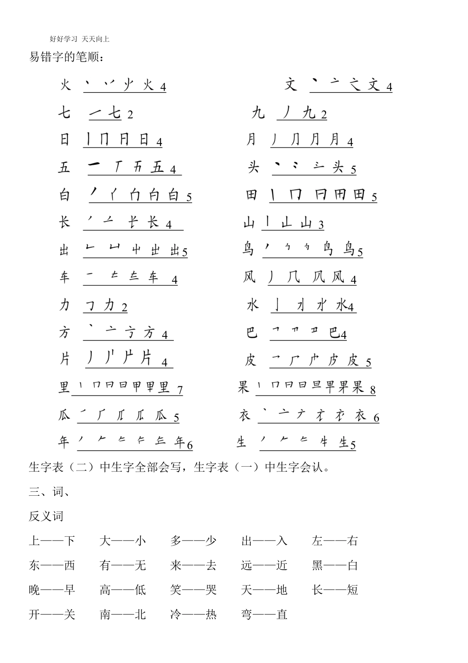 小学一年级语文全(上、下)册复习提纲.pdf_第3页
