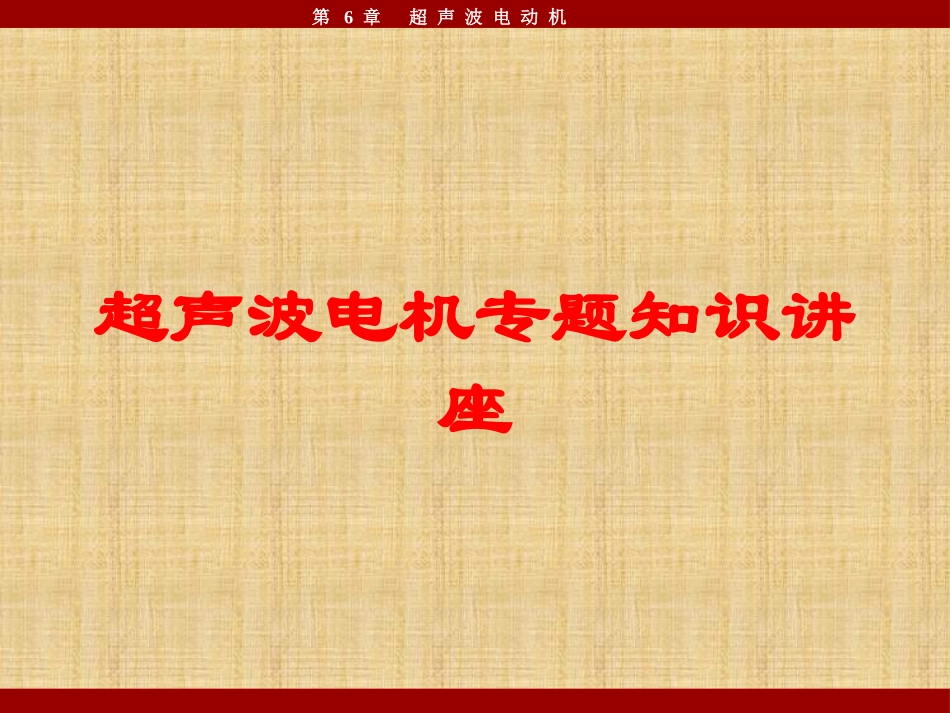 超声波电机专题知识讲座培训课件.pptx_第1页