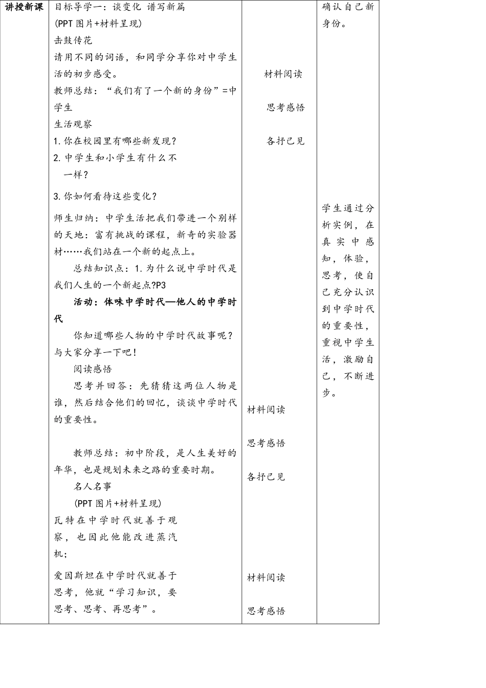 道德与法治部编版2024版七年级初一上册1.1奏响中学序曲教案03.docx_第3页