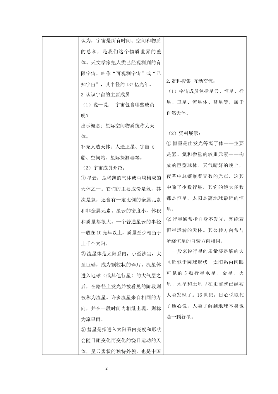 地理人教版2024版七年级初一上册1.1宇宙中的地球教案02.docx_第2页