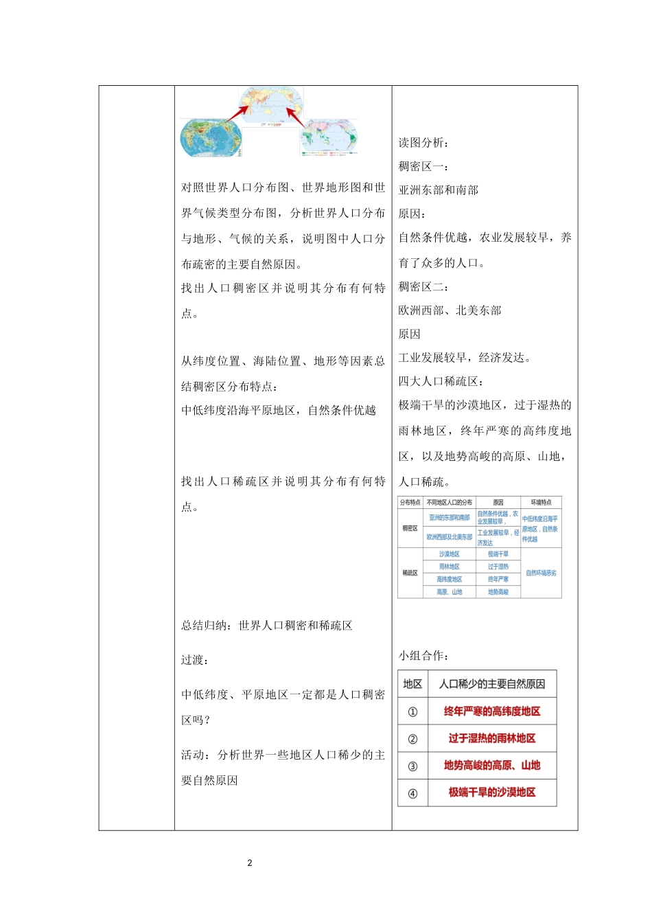 地理人教版2024版七年级初一上册5.1人口与人种教学教案教学设计02.docx_第2页