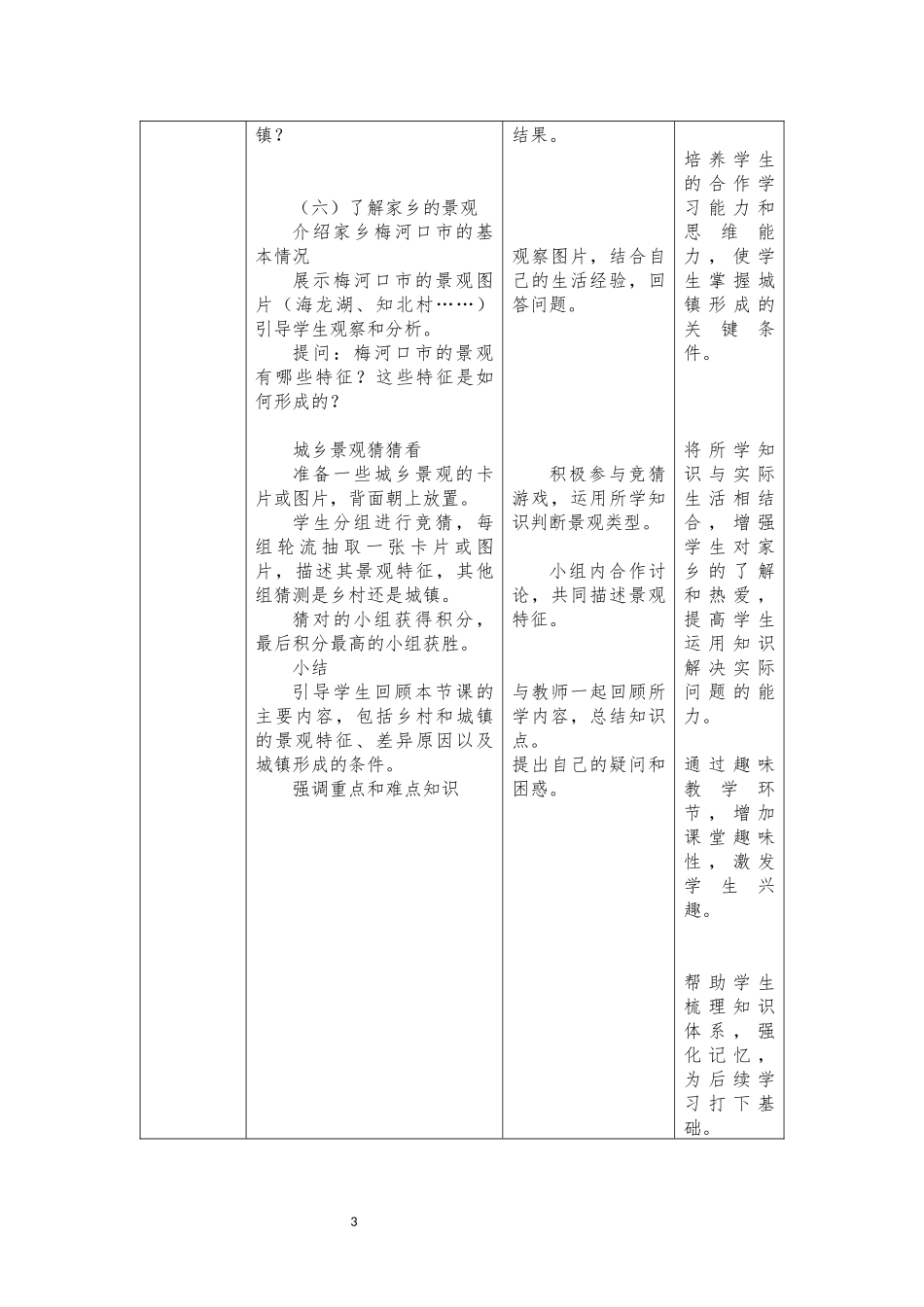 地理人教版2024版七年级初一上册5.2城镇与乡村教学教案教学设计01.docx_第3页