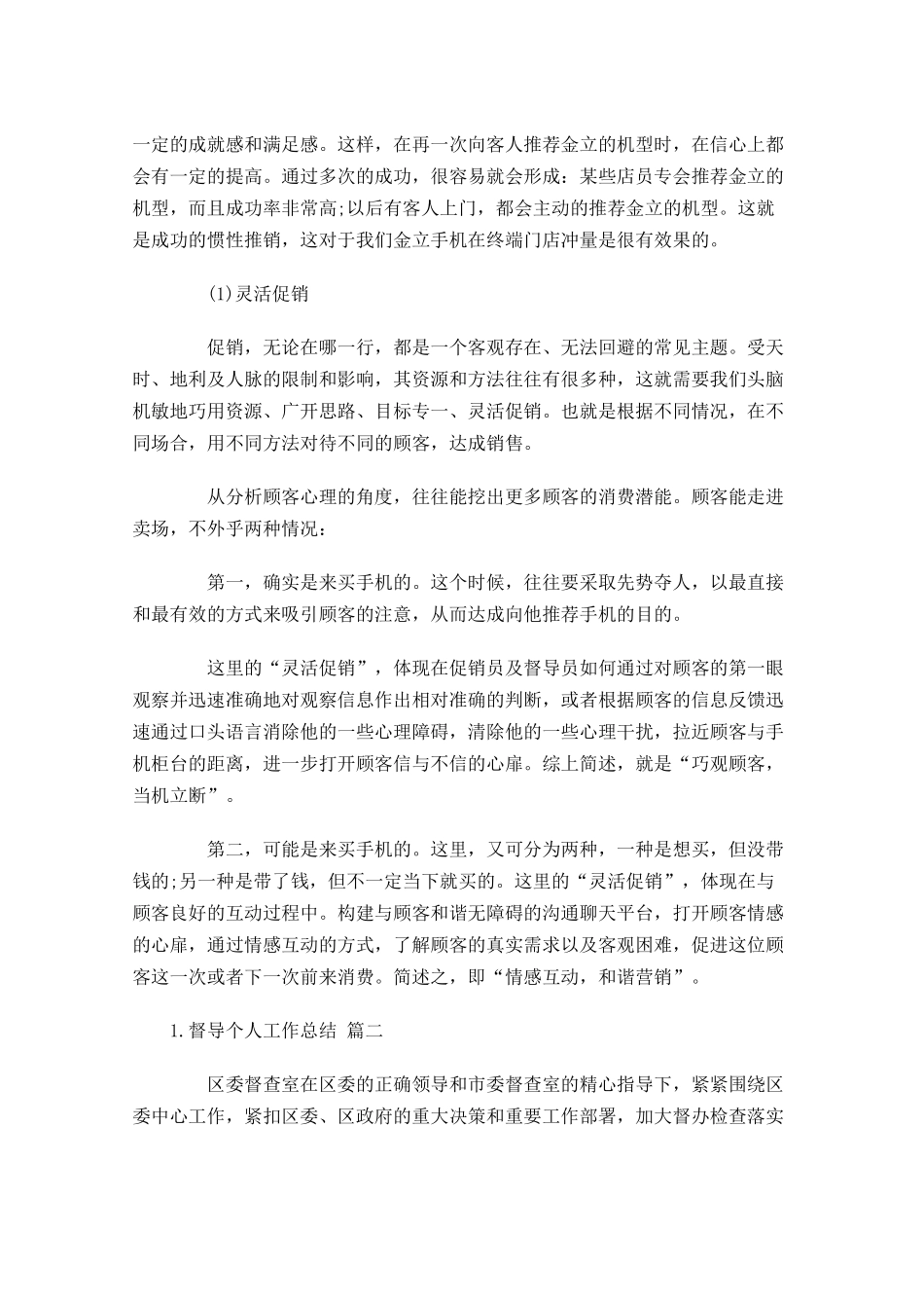 督导个人工作总结范文精选10篇.docx_第2页