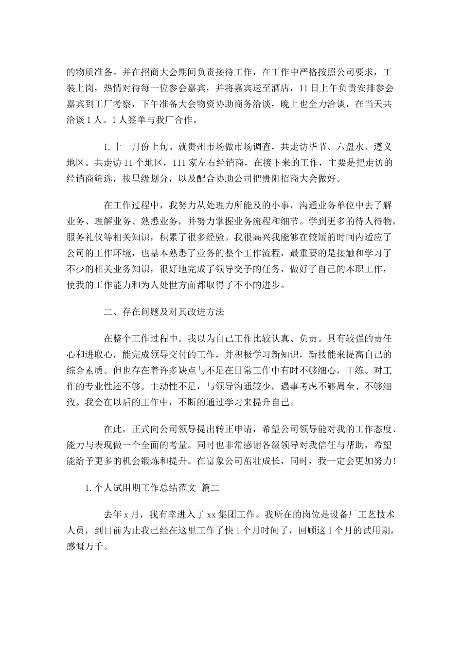 个人试用期工作总结范文10篇.docx_第2页
