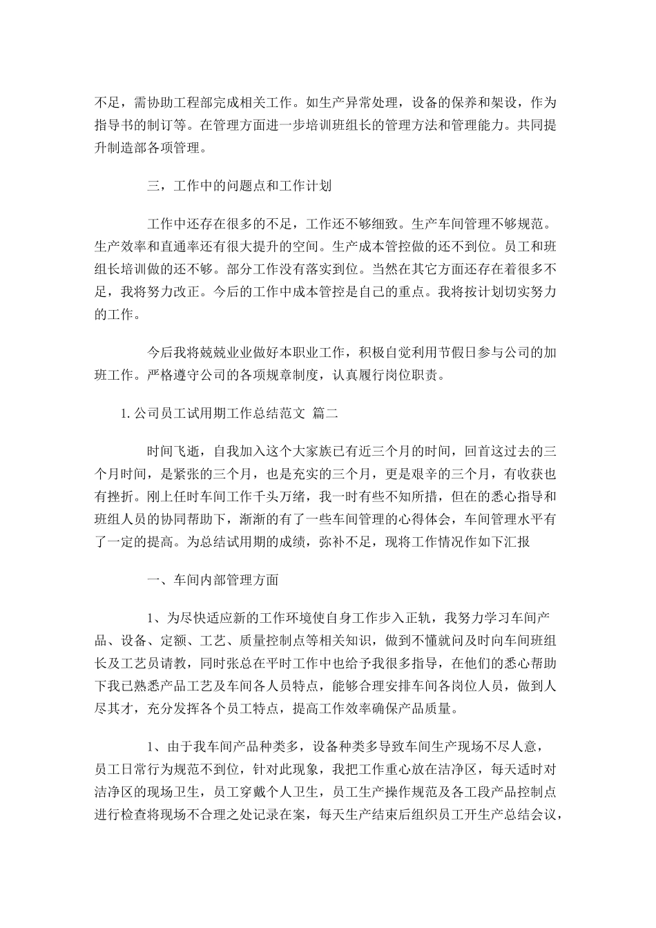 公司员工试用期工作总结范文（精选10篇.docx_第2页