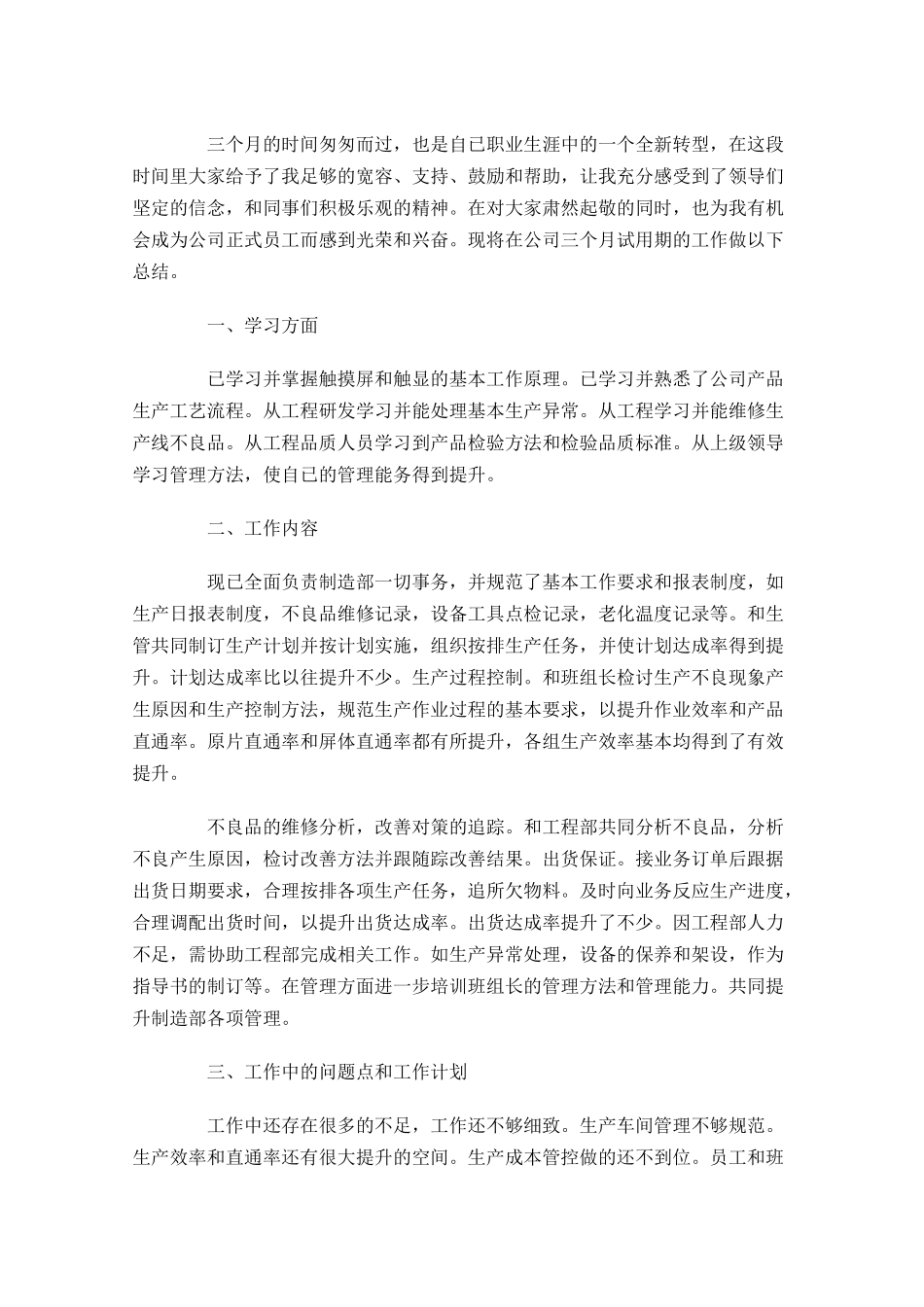 公司职员试用期工作总结怎么写（范文11篇.docx_第2页