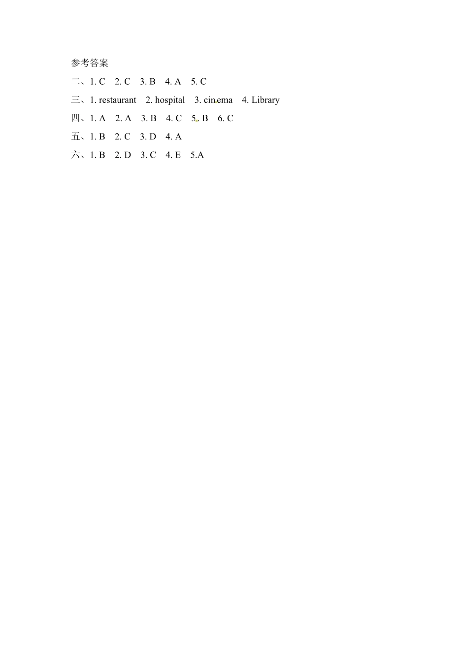 六年级上册英语一课一练Unit1HowcanIgetthere课时6人教PEP-含答案.pdf_第3页