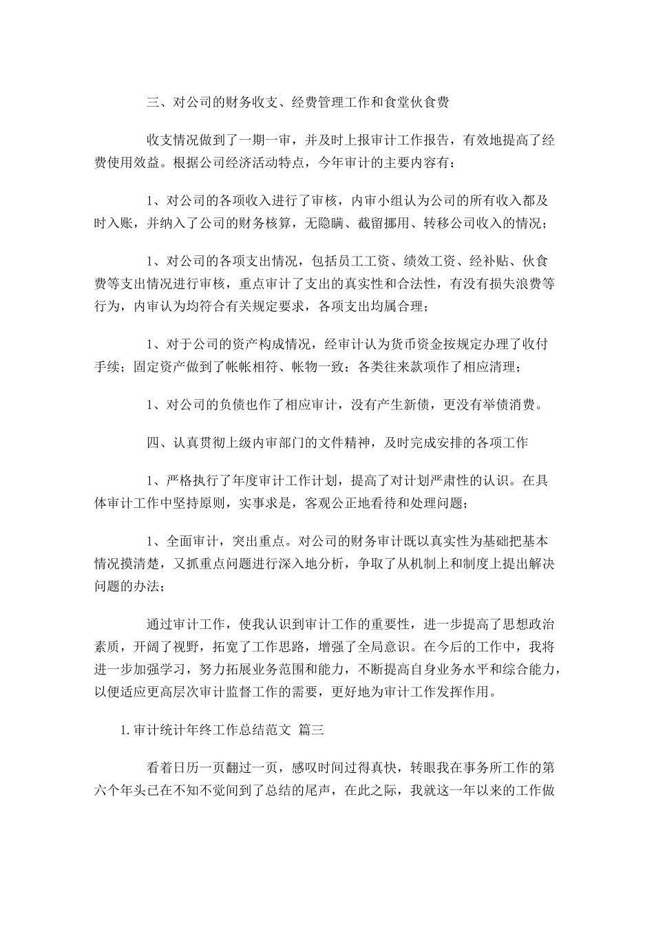 审计统计年终工作总结范文10篇.docx_第3页