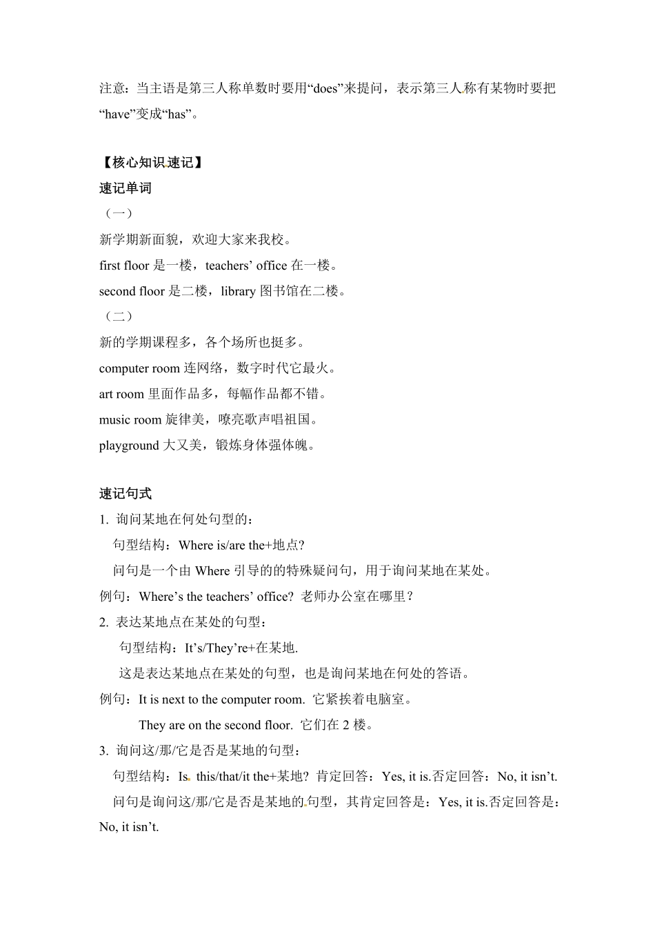人教PEP版英语【完美】四年级下册单元知识梳理-Unit1含答案.pdf_第2页