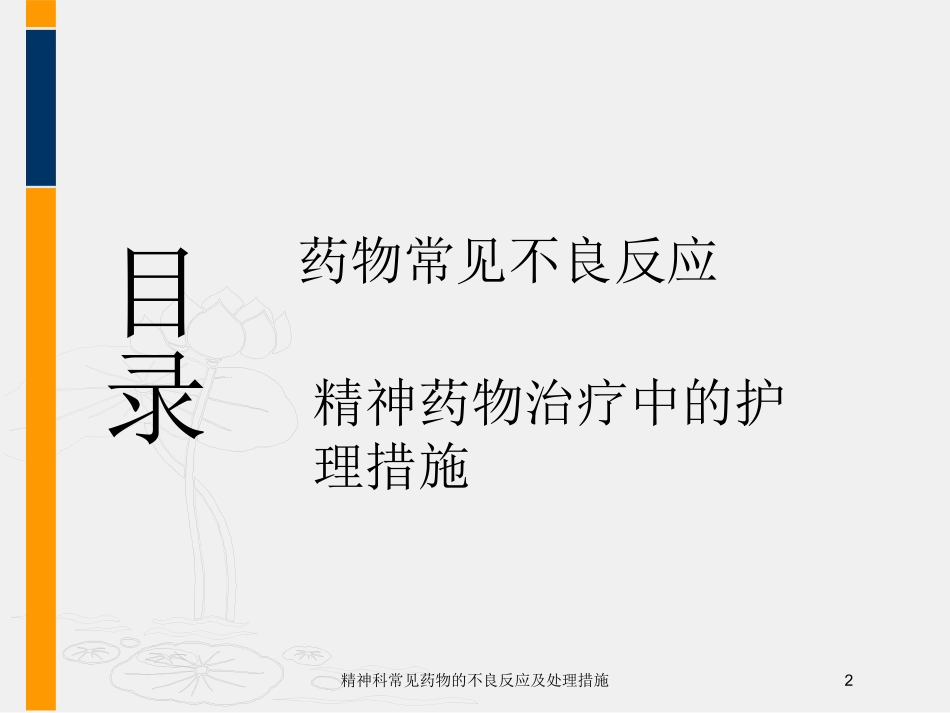精神科常见药物的不良反应及处理措施培训课件.pptx_第2页