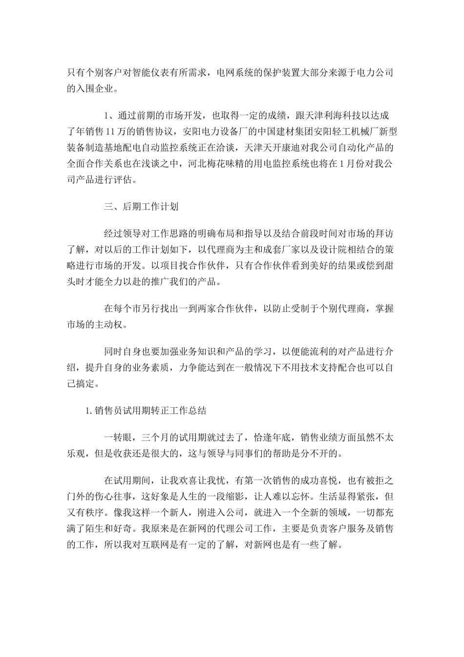 销售员试用期转正工作总结5篇.docx_第2页