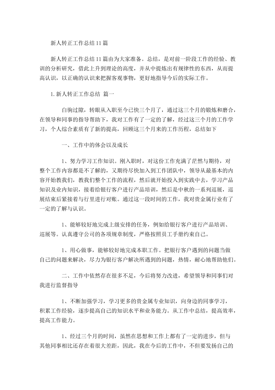 新人转正工作总结13篇.docx_第1页