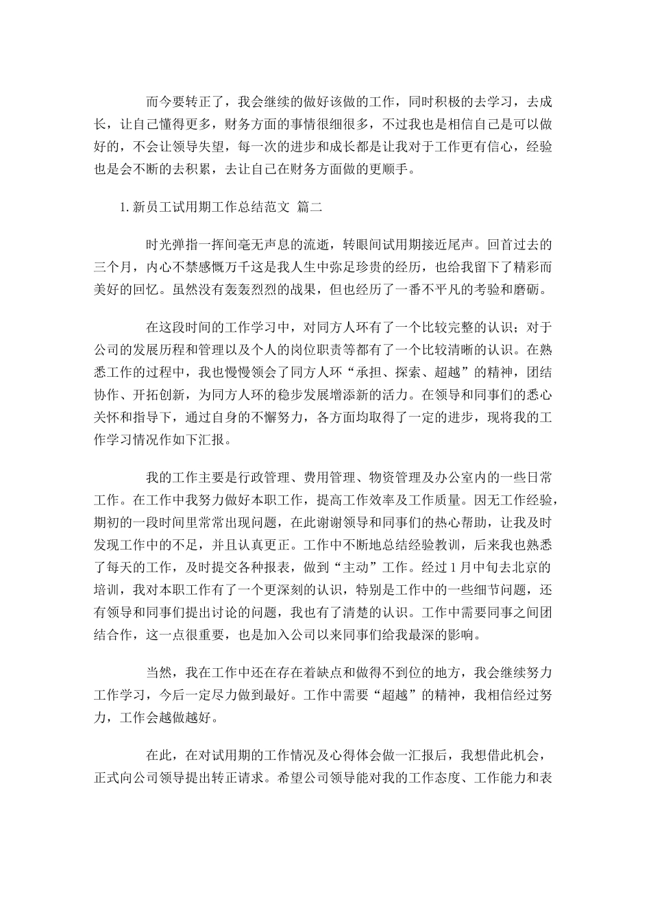新员工试用期工作总结范文10篇.docx_第2页