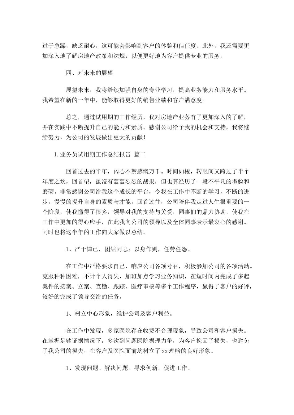 业务员试用期工作总结报告（甄选10篇）.docx_第2页