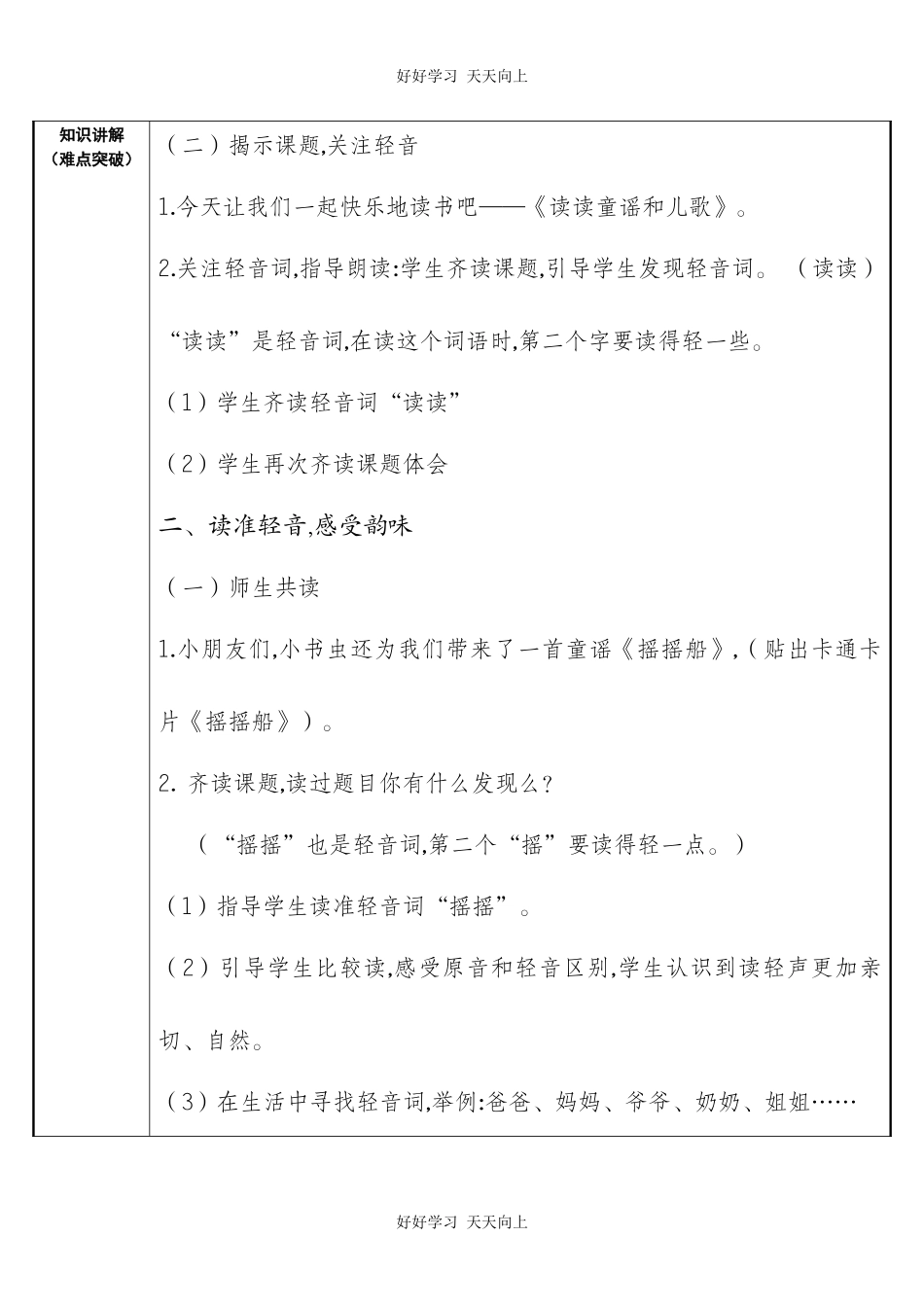 一年级下册第一单元快乐读书吧读读童谣和儿歌教学设计-教案.docx_第2页