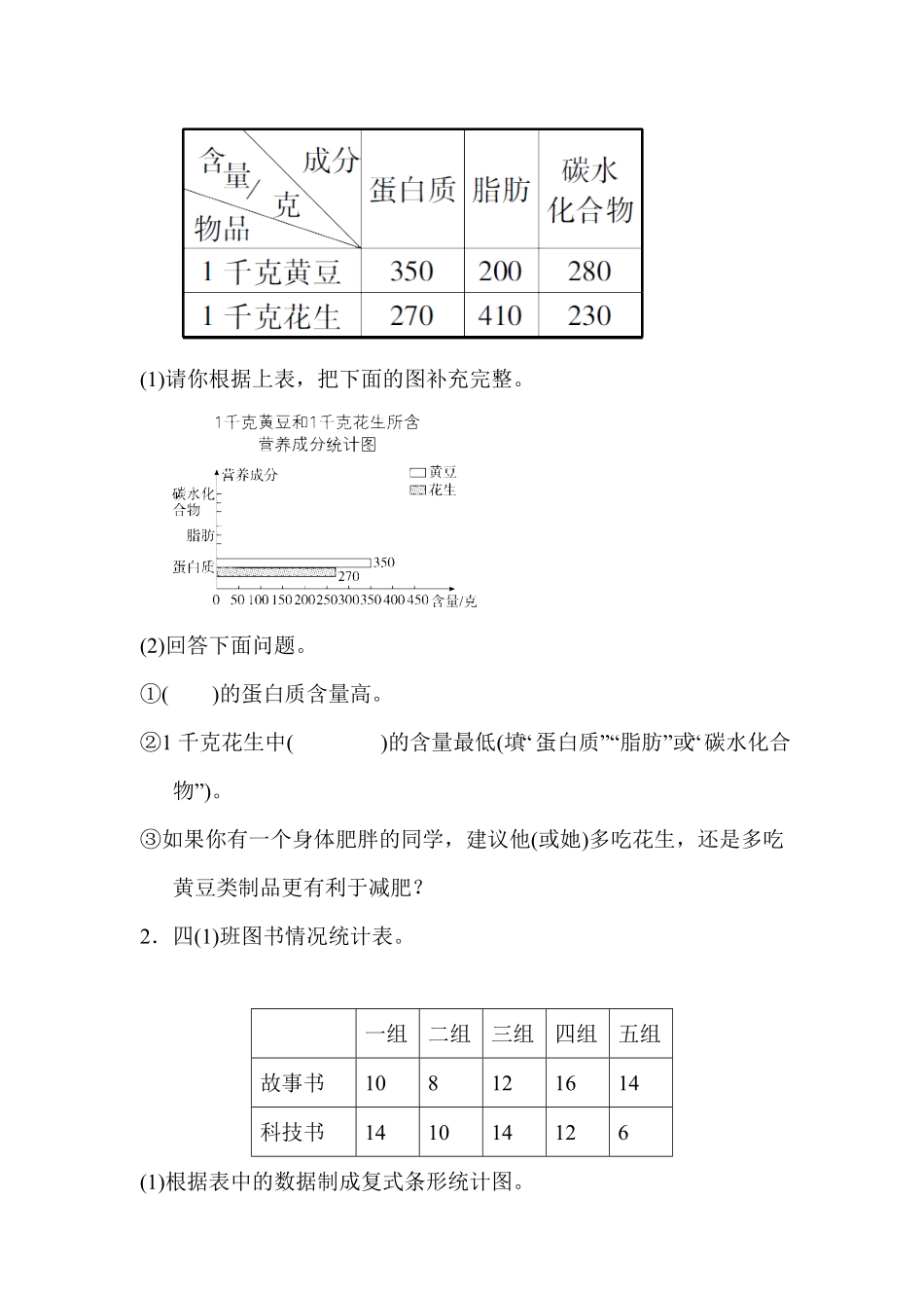 人教版小学四年级下册数学期末教材过关卷含答案5.pdf_第3页