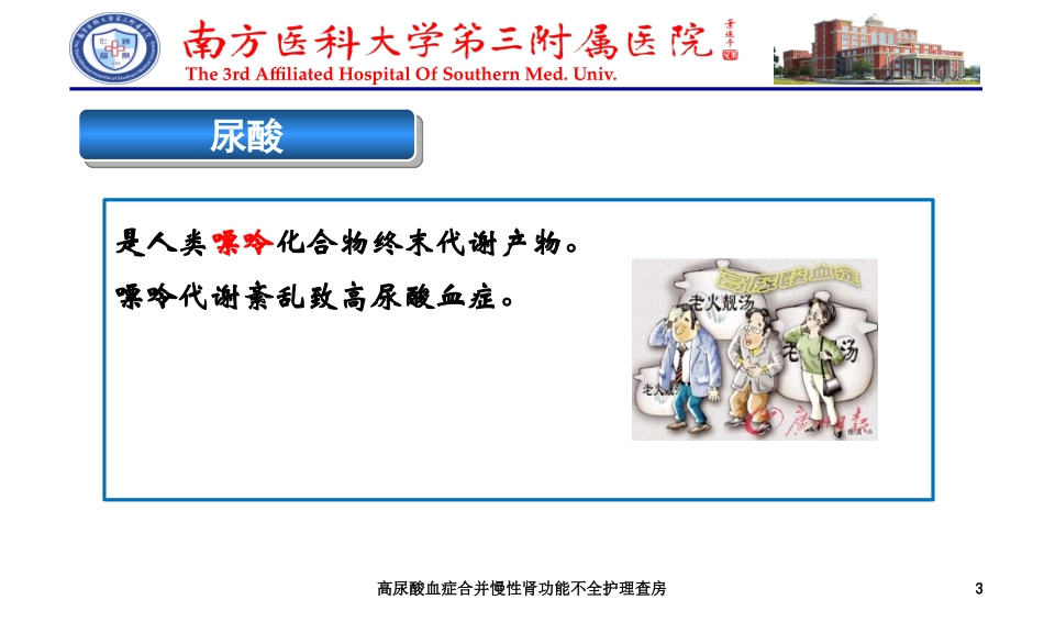 高尿酸血症合并慢性肾功能不全护理查房培训课件.pptx_第3页