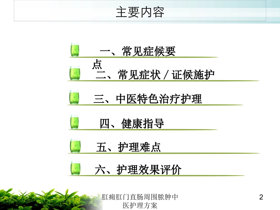 肛痈肛门直肠周围脓肿中医护理方案培训课件.pptx_第2页