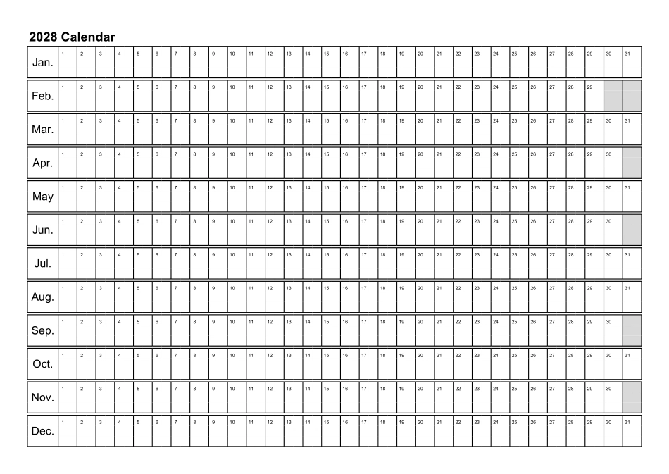 日历表2028年日历英文版.pdf_第1页