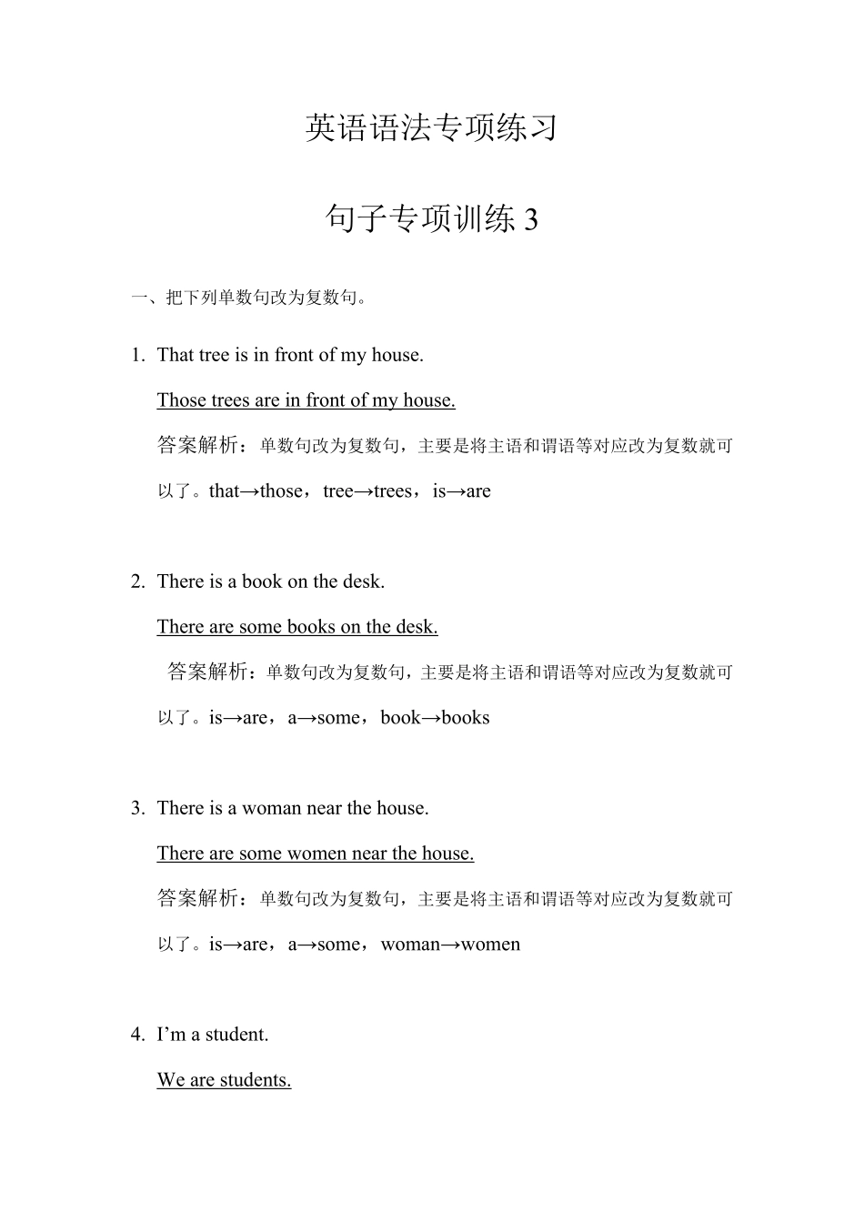 小升初英语语法-句子专项练习3.pdf_第1页