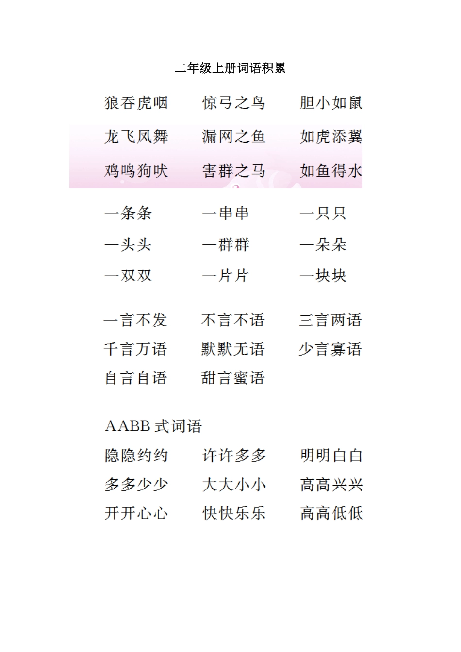 有答案-人教部编版二年级语文上册二年级上册词语积累.pdf_第3页