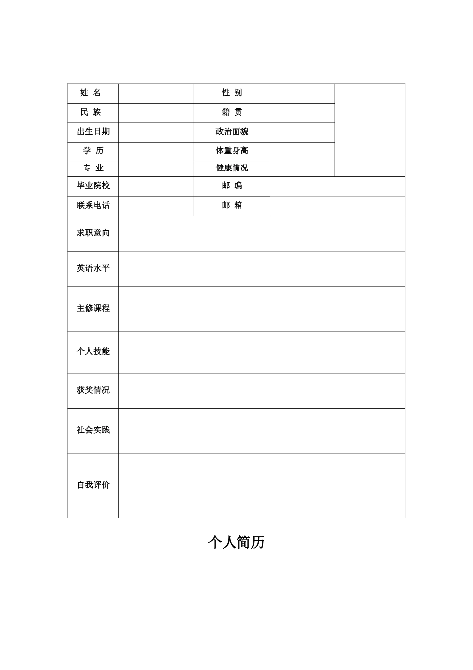 空白表格简历模板2款25.doc_第2页
