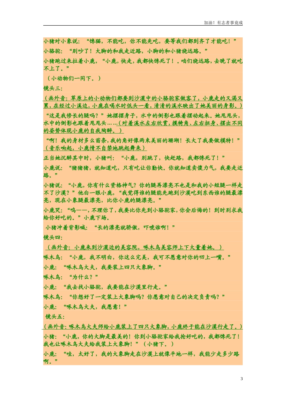 小学课本剧三年级小学《狮子和鹿》-剧本.doc_第3页