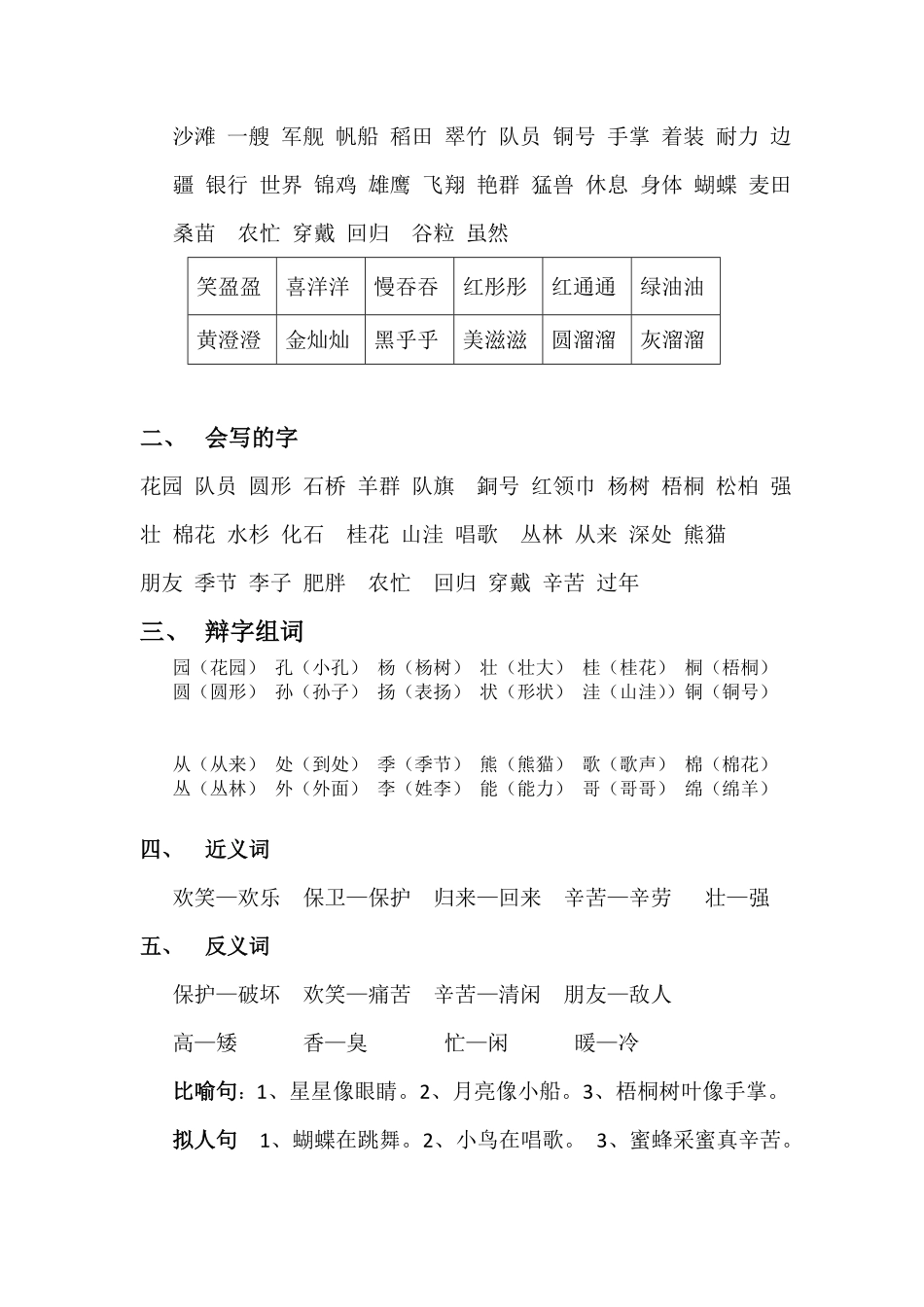 最新二年级上册语文知识点归纳1.pdf_第3页