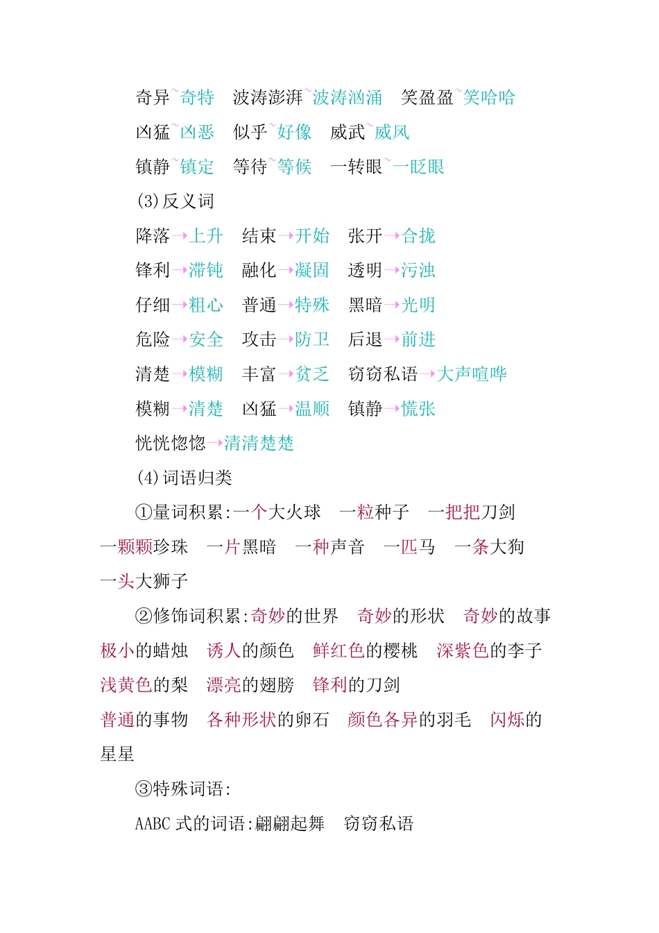 有答案-人教部编版三年级语文下册第七单元知识小结.pdf_第3页