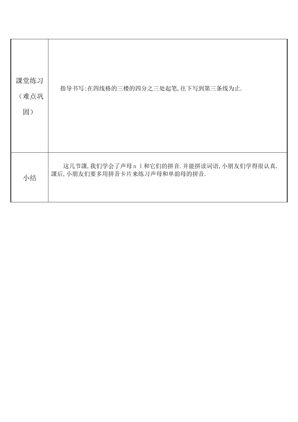 人教版（部编版小学语文一年级上册声母n与l发音辨析教学设计教案.docx_第3页