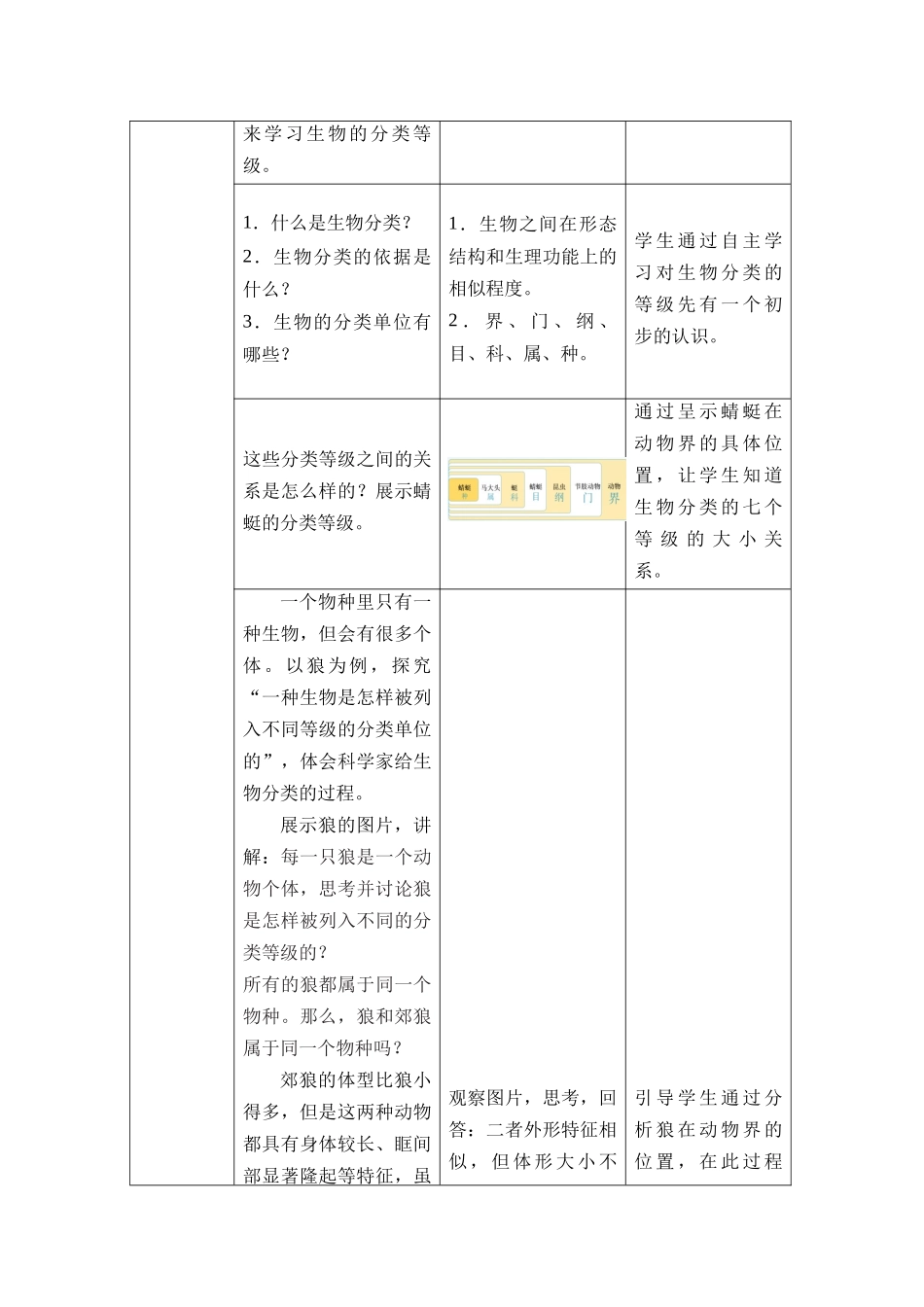 生物人教版24新版本七年级初一初一上册2.4.2从种到界教学教案含答案.docx_第2页
