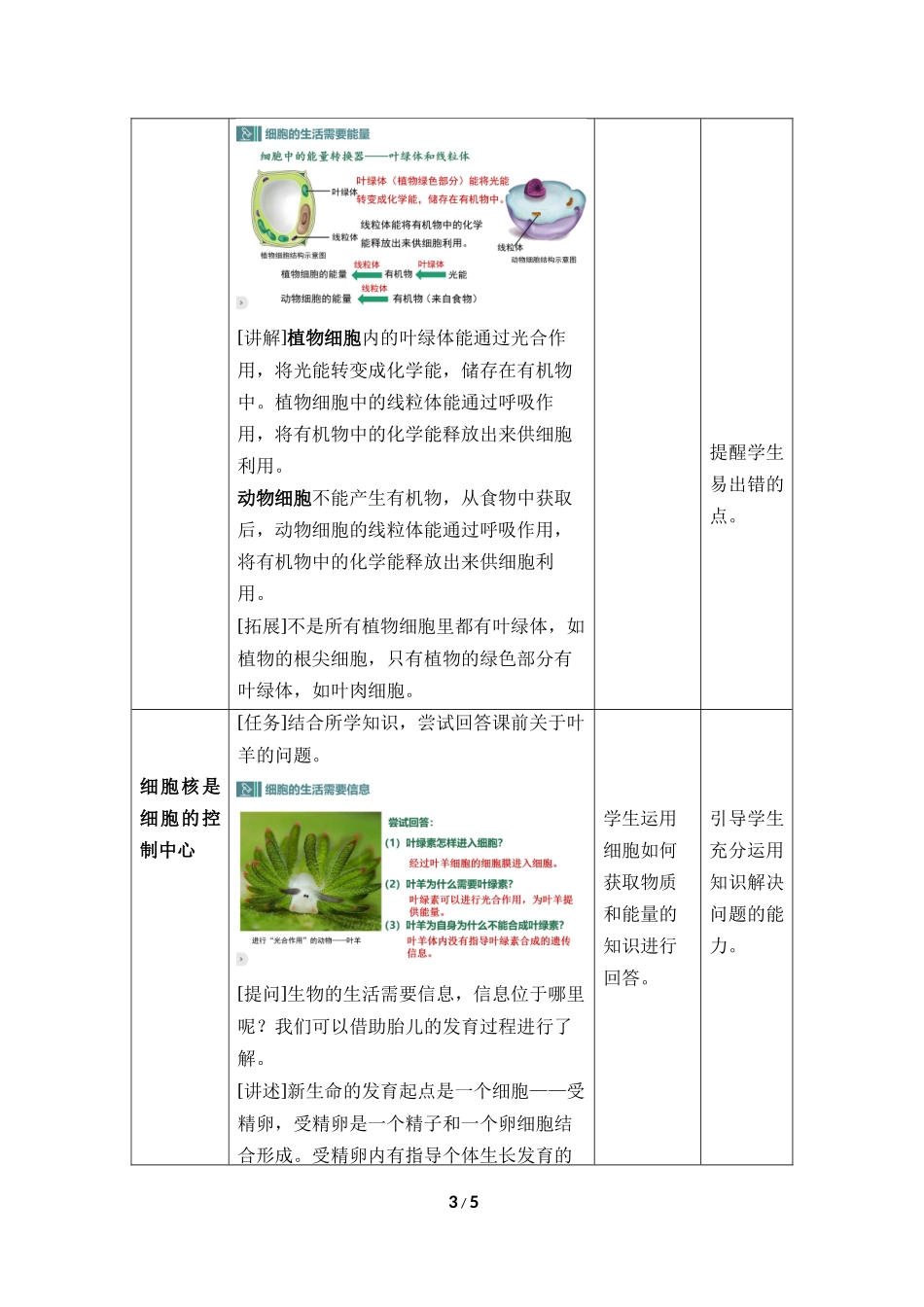 生物人教版2024版七年级上册1.2.4细胞的生活教案02.docx_第3页