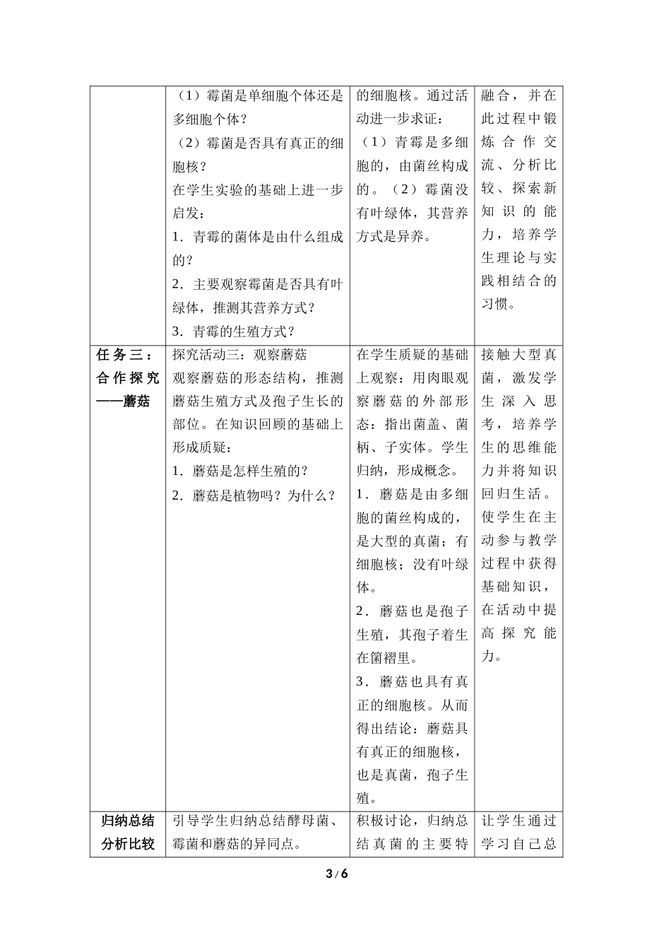 生物人教版2024版七年级上册2.3.3真菌教学教案教学设计03.docx_第3页
