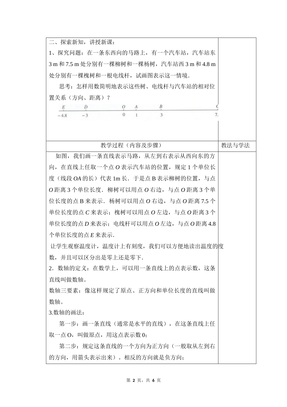 数学人教版2024版七年级初一上册1.2.2数轴教案01.docx_第2页