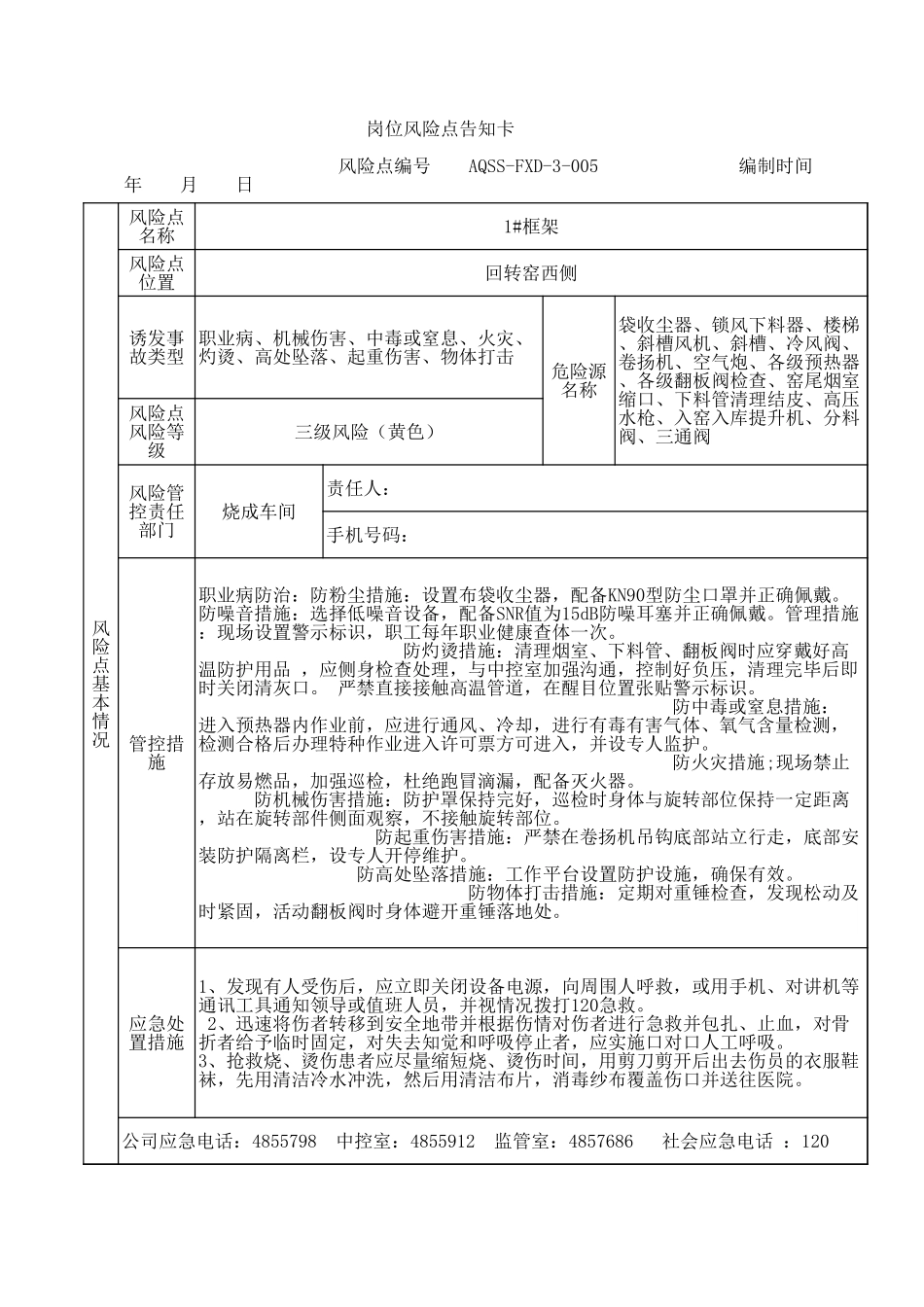 3-05  1#框架岗位风险告知卡.xls_第1页