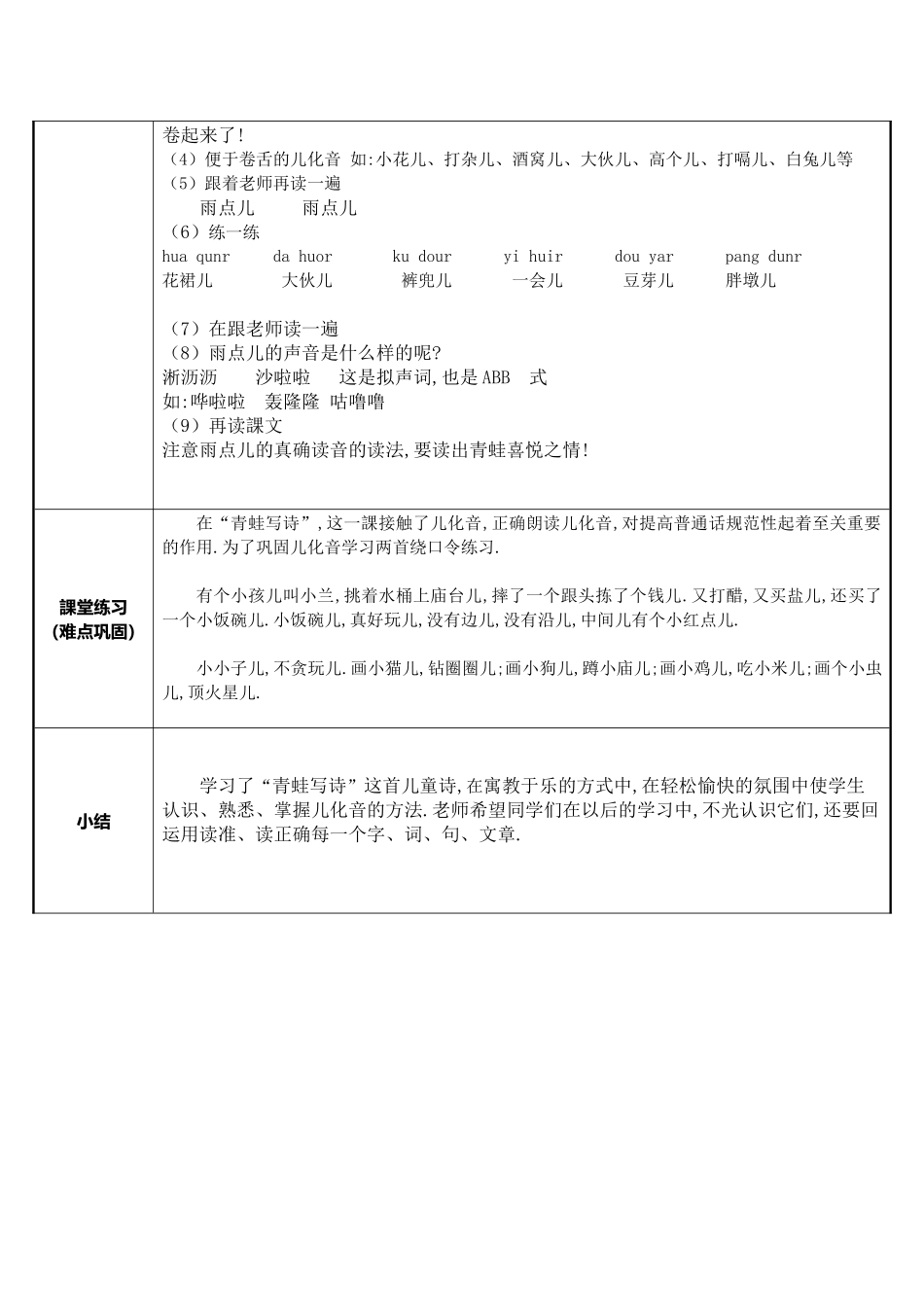 人教版（部编版小学语文一年级上册青蛙写诗教学设计教案7.docx_第2页