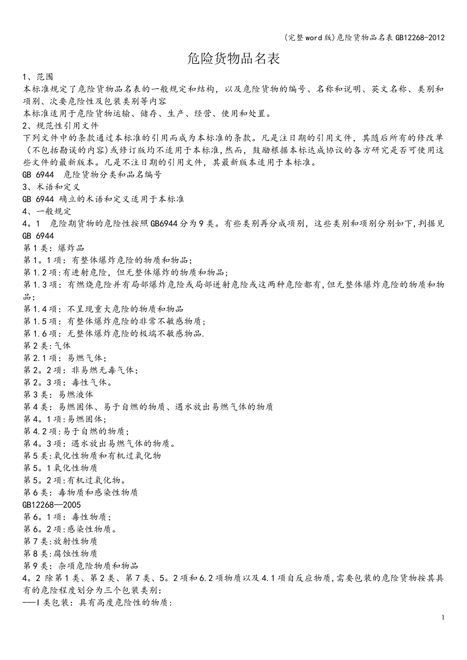 (完整word版)危险货物品名表.doc_第1页
