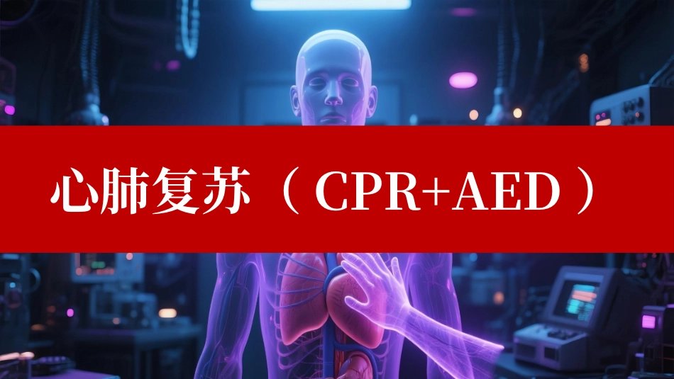 最新版心肺复苏急救知识培训（含AED和气道异物梗阻）.pptx_第1页
