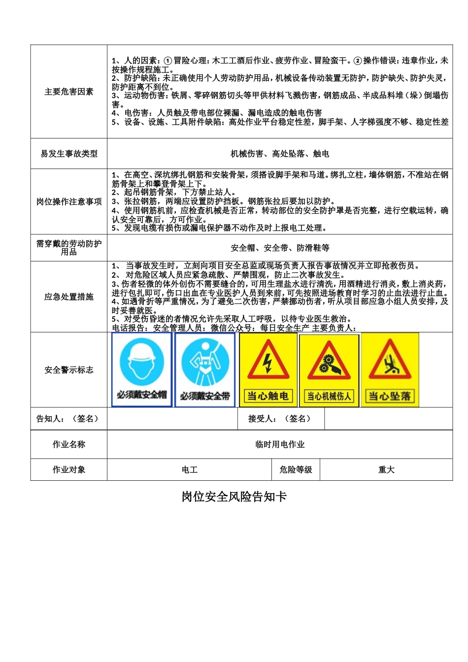 002 建筑施工岗位现场处置方案汇编.doc_第3页