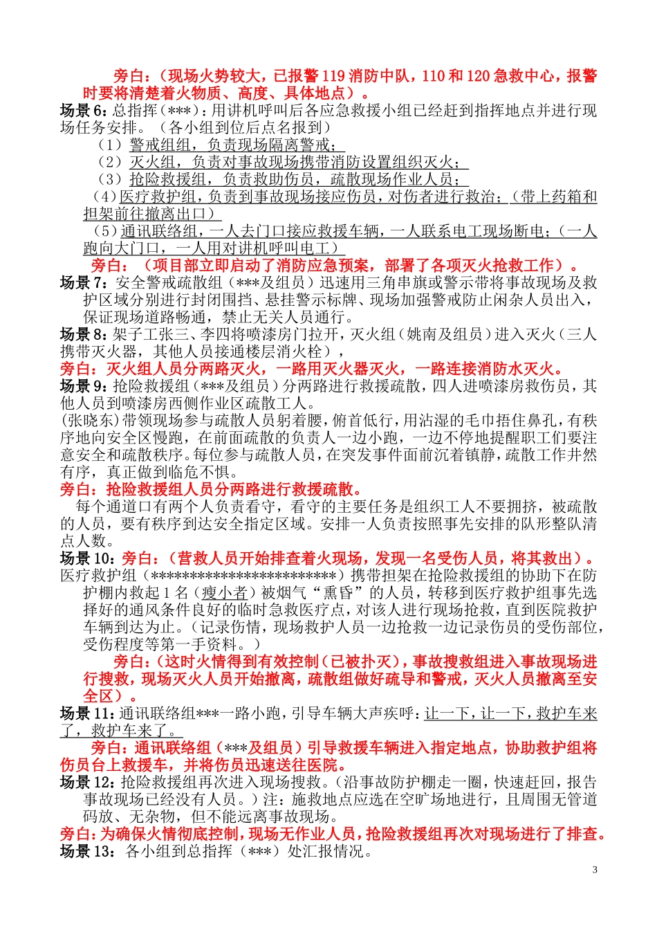 011 火灾事故专项应急预案演练方案.doc_第3页